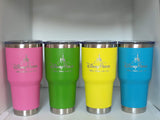 30 Oz Double Wall Insulated Stainless Steel Tumblers -Powder Coated, Multi Color