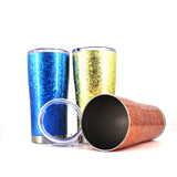 20 Oz Double Wall Insulated Stainless Steel Tumblers -Powder Coated, Multi Color