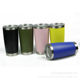20 Oz Double Wall Insulated Stainless Steel Tumblers -Powder Coated, Multi Color