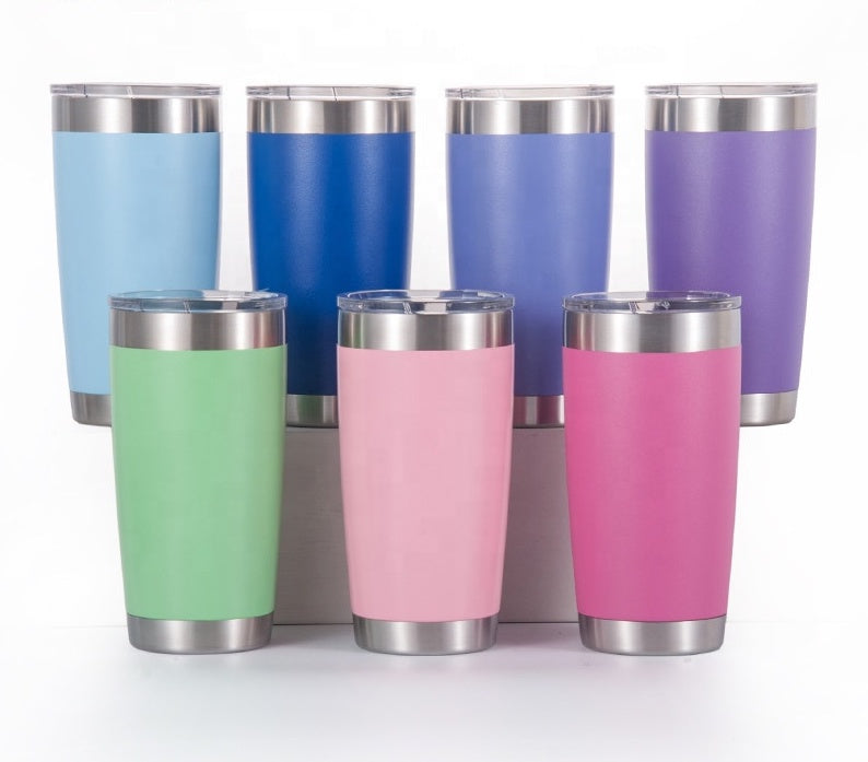 20 Oz Double Wall Insulated Stainless Steel Tumblers -Powder