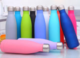 17 Oz Insulated Stainless Steel Cola Bottles -Powder Coated, Multi Color