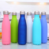 17 Oz Insulated Stainless Steel Cola Bottles -Powder Coated, Multi Color