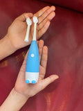 HelloPharma Electric Deep Cleaning Toothbrush for Children, Two Brush Heads, Extra Soft Toothbrush for Kids