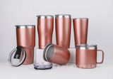 30 Oz Double Wall Insulated Stainless Steel Tumblers -Powder Coated, Multi Color