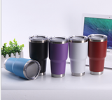 30 Oz Double Wall Insulated Stainless Steel Tumblers -Powder Coated, Multi Color