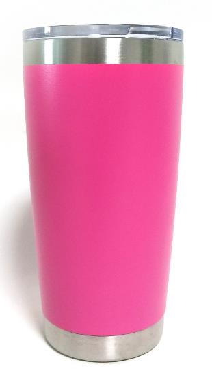 ABCD FU Pink Heart Tumbler. 20 Oz. Cup. Stainless Steel Mug
