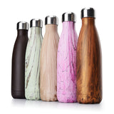17 Oz Insulated Stainless Steel Cola Bottles -Powder Coated, Multi Color